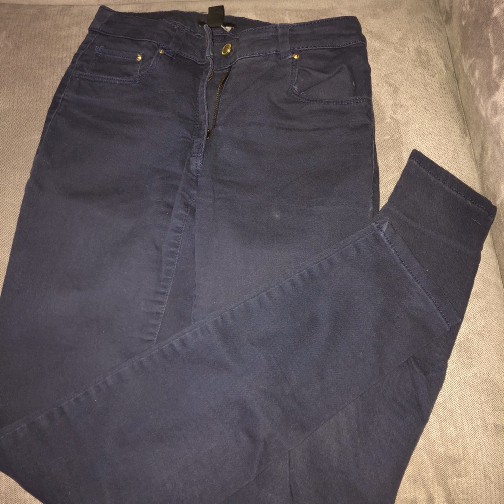 H & M dark navy skinny jeans